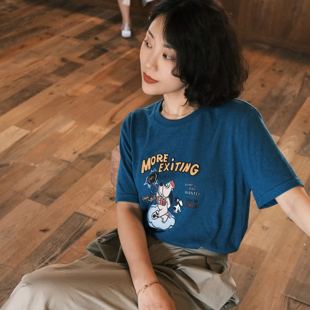 XIYE&W【哈巴狗T】印花T恤