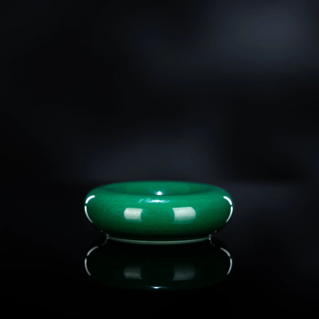 【瓷唐里】甜甜圈盖置 直径7.3cm 瓷器家用茶具