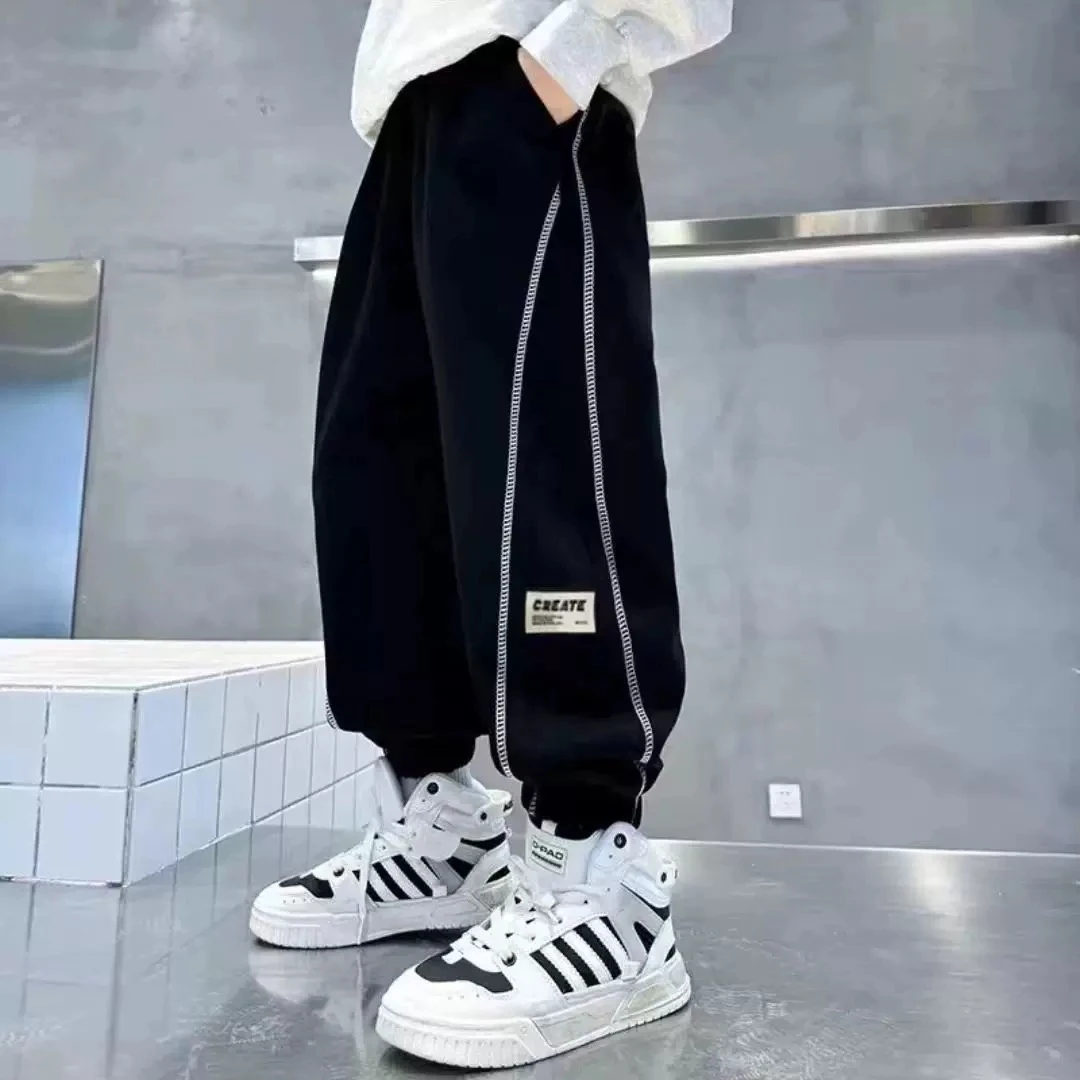 ZS2008【风森KIDS】儿童男童女童运动裤宽松潮流时尚休闲裤子卫裤