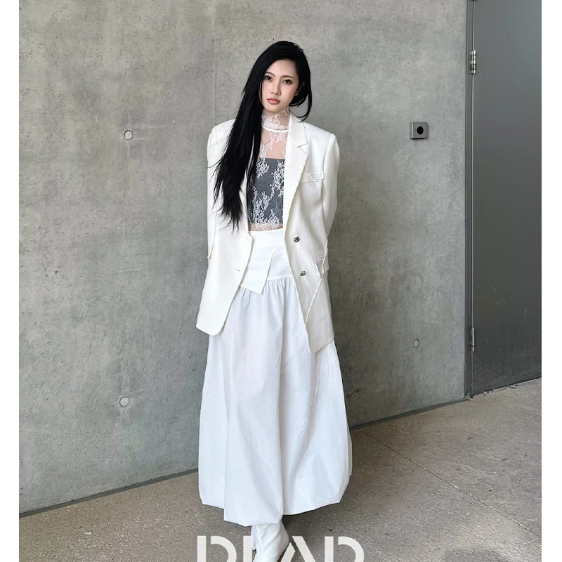 DIAD 25新款白色长半裙