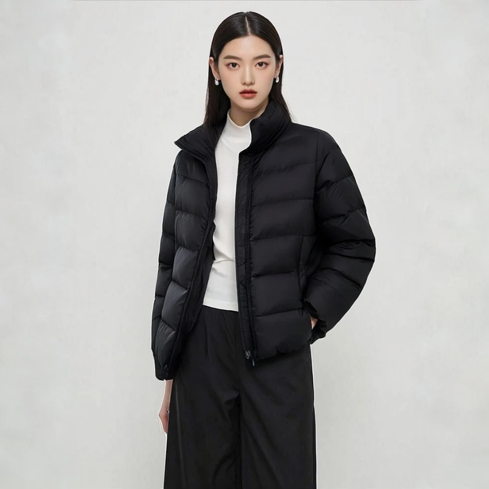 秋冬新款立领羽绒服保暖女款外套90白鸭绒百搭洋时尚穿搭秋冬新品