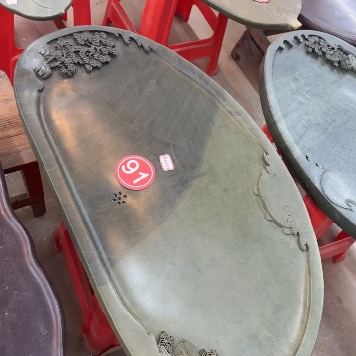 九*铺91号86×47×4绿端山水茶盘