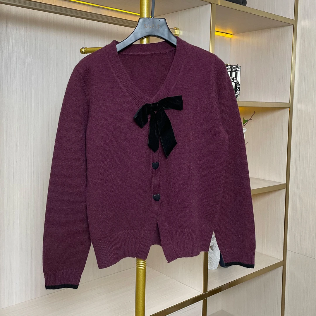 奢姿大码女装2025冬季蝴蝶结针织衫中长款丝绒半身裙胖妹妹两件套