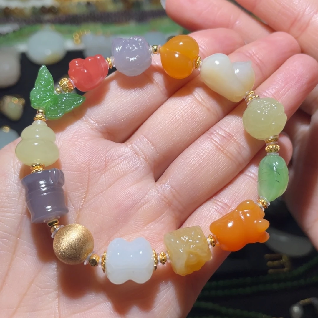 和田玉未镶嵌手链