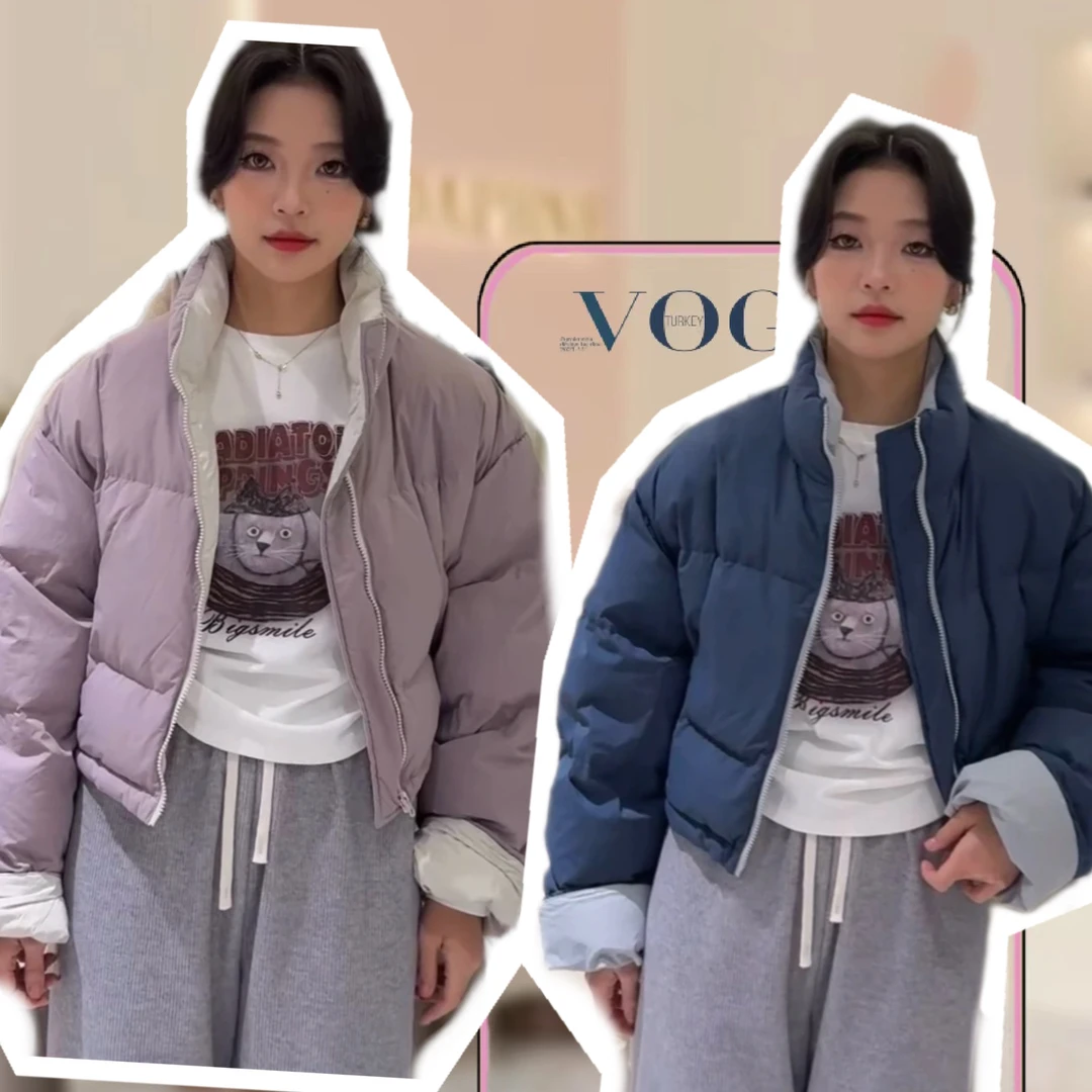 【欧洲站】撞色面包羽绒服