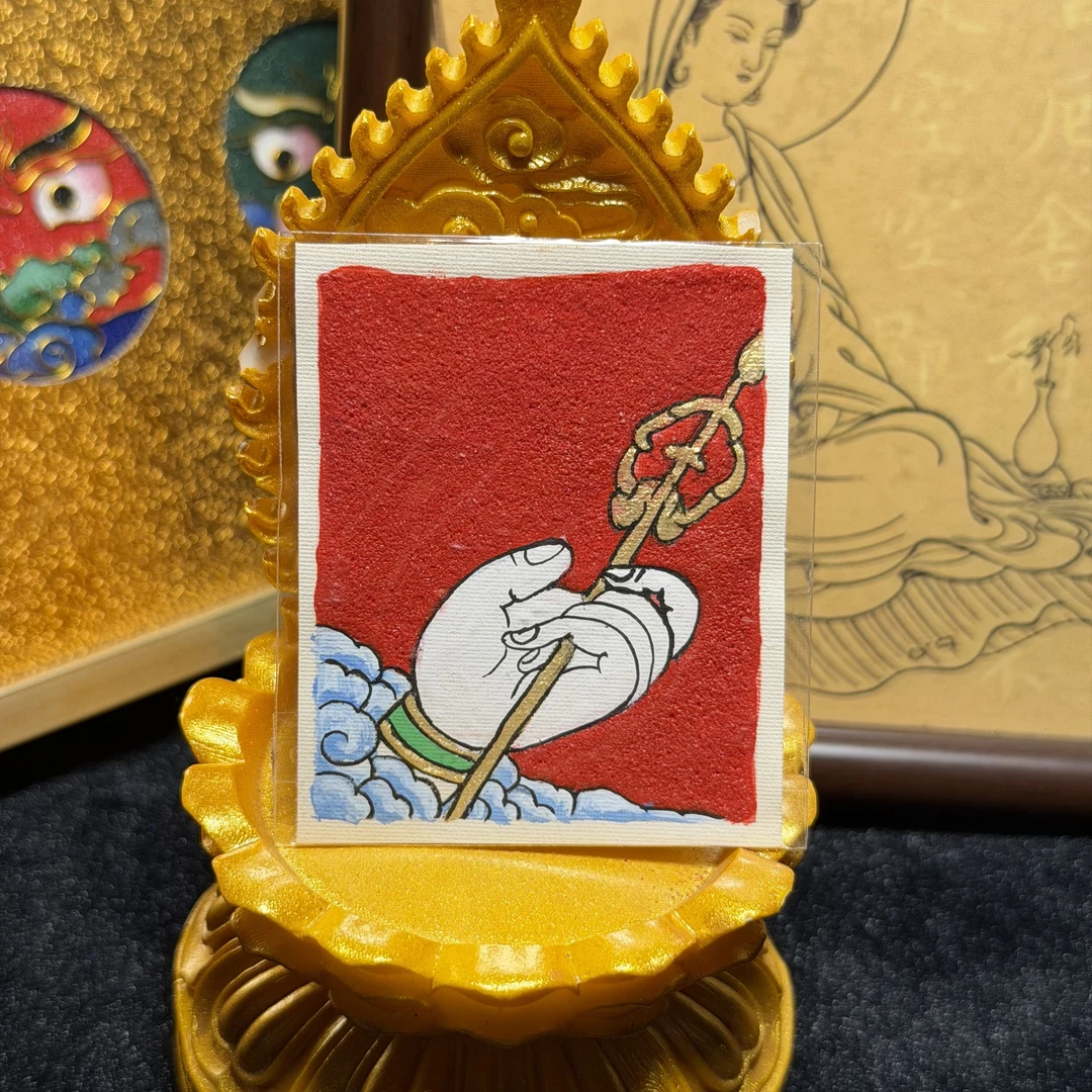 佛手权杖-热贡纯手绘唐卡