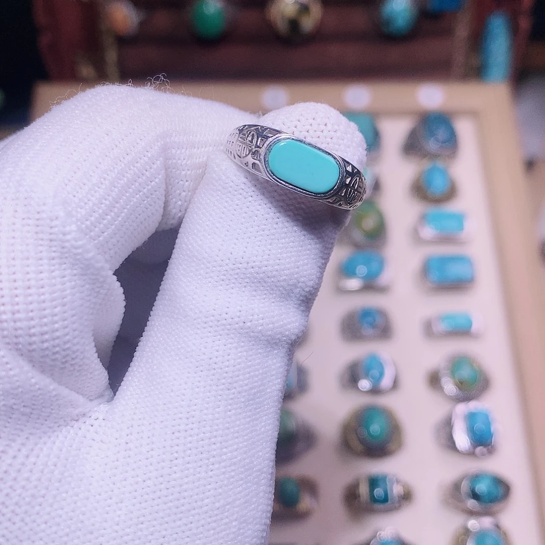 绿松石银S925镶嵌颈饰