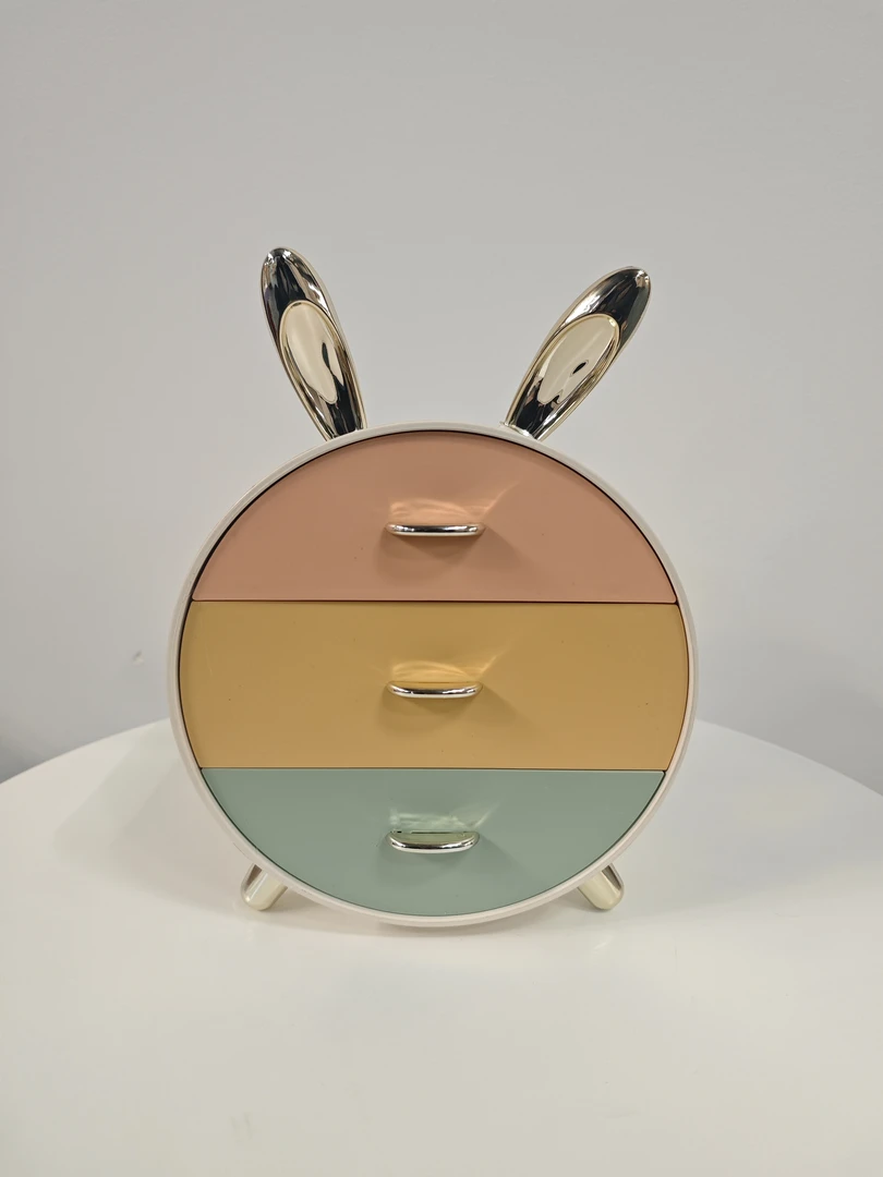 高颜值兔子化妆箱收纳箱抽屉式