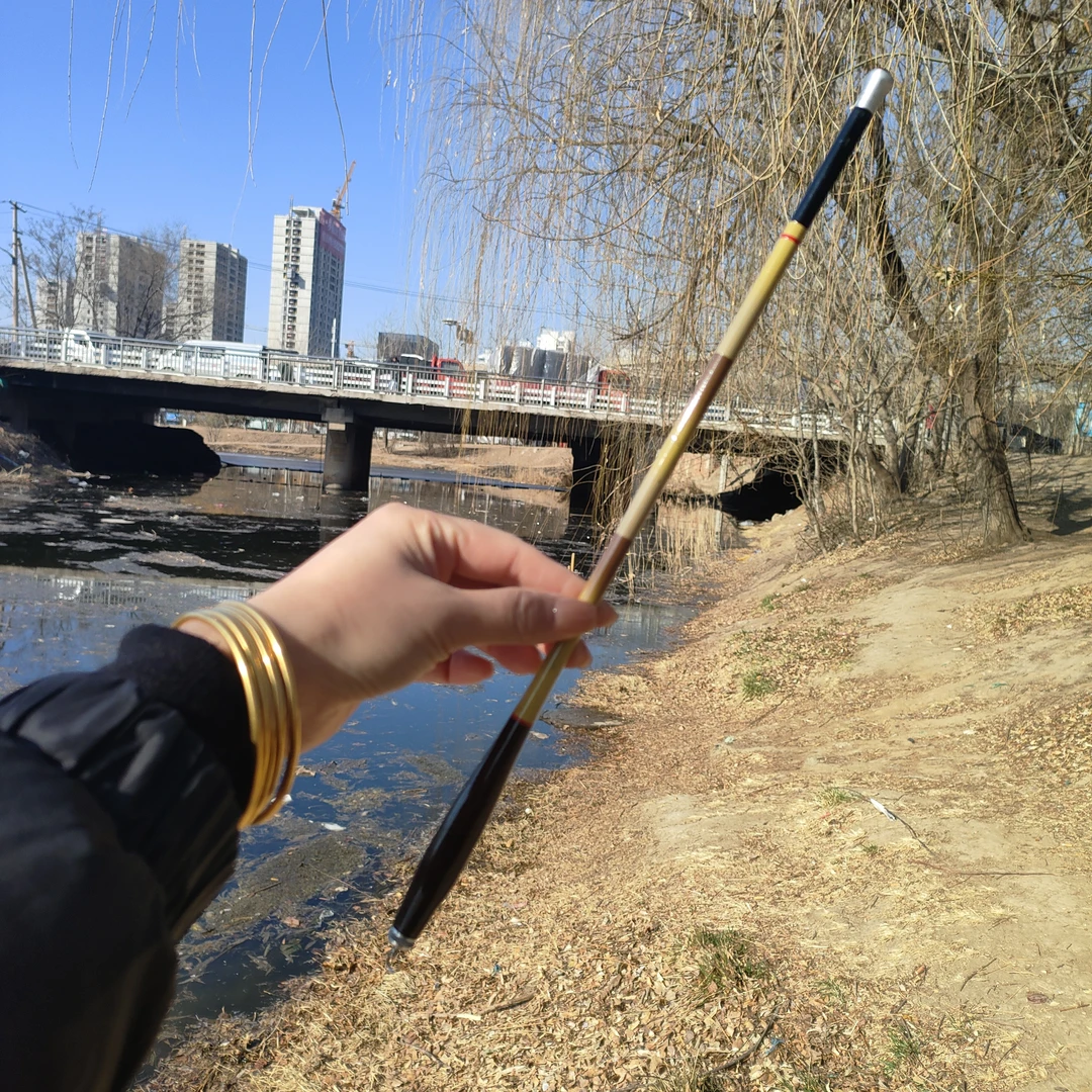小物钓珊竹收缩35公分轻便便携28钓硬调鲫鱼竿手竿溪流钓鱼竿