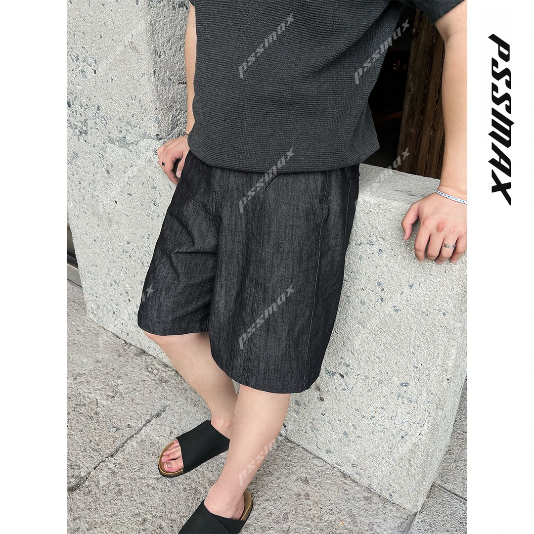 【现货】胖俗俗pssmax【新贵老钱】2025夏季新款直筒宽松休闲短裤