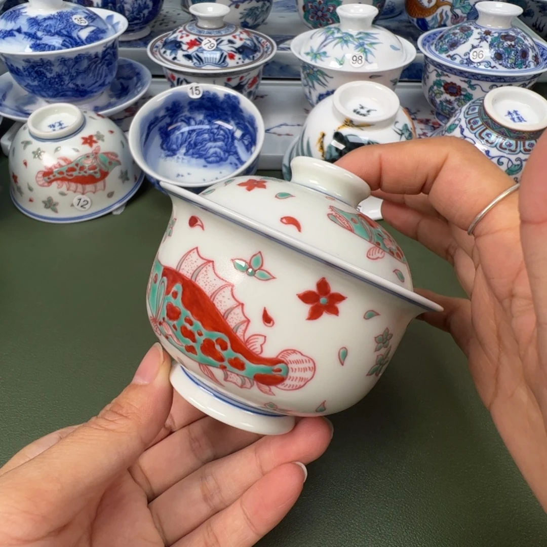 陶瓷景德镇纯手工纯手绘茶具木木17