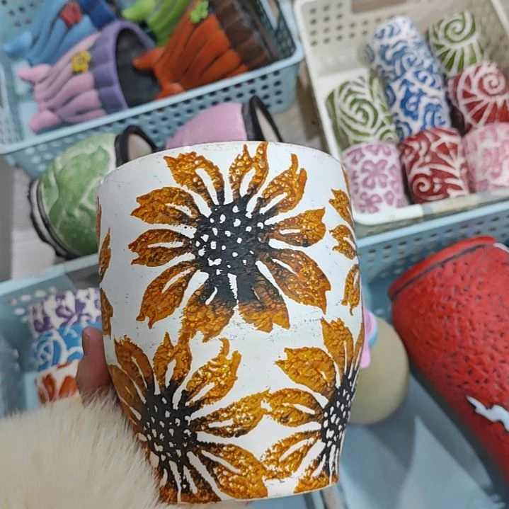 陶吸水透气的白陶花盆凑满12发货