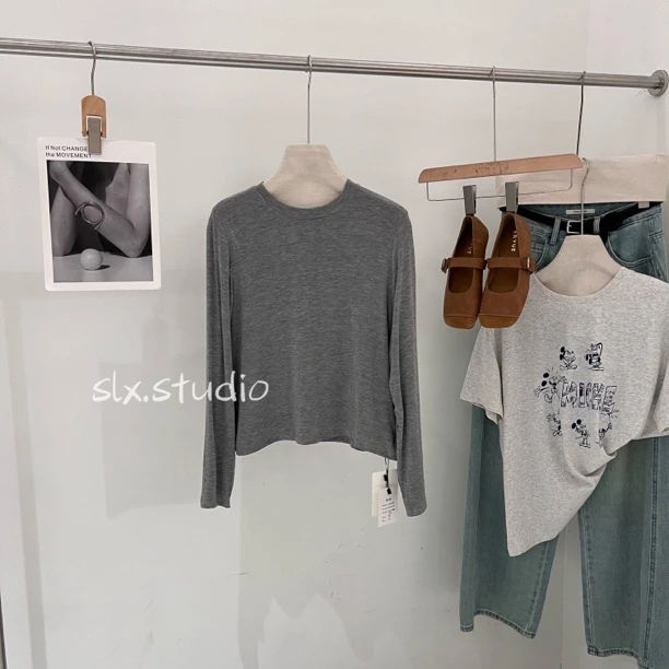 slx@ 9213 圆领长袖T恤