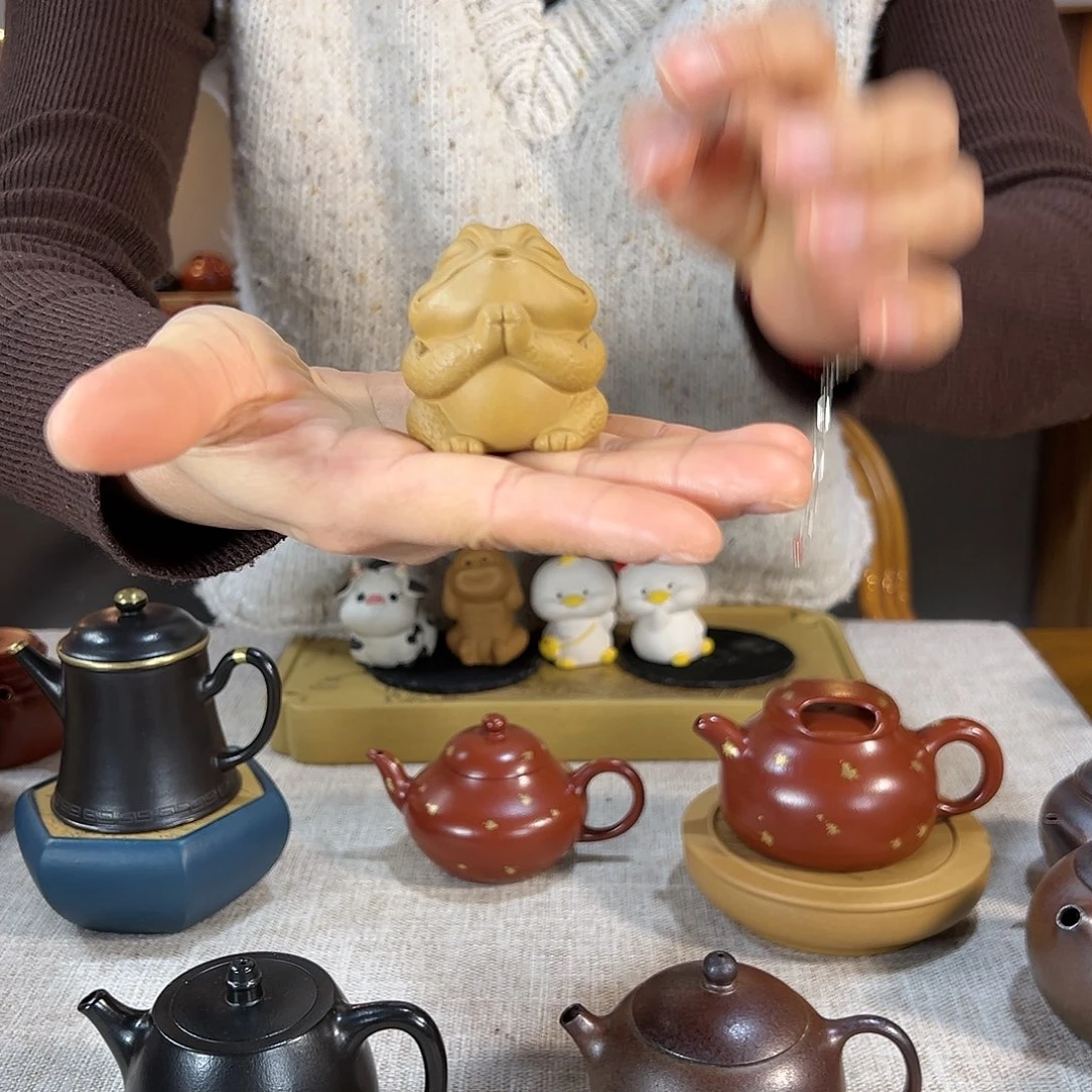 紫砂茶壶金蝉 茶宠