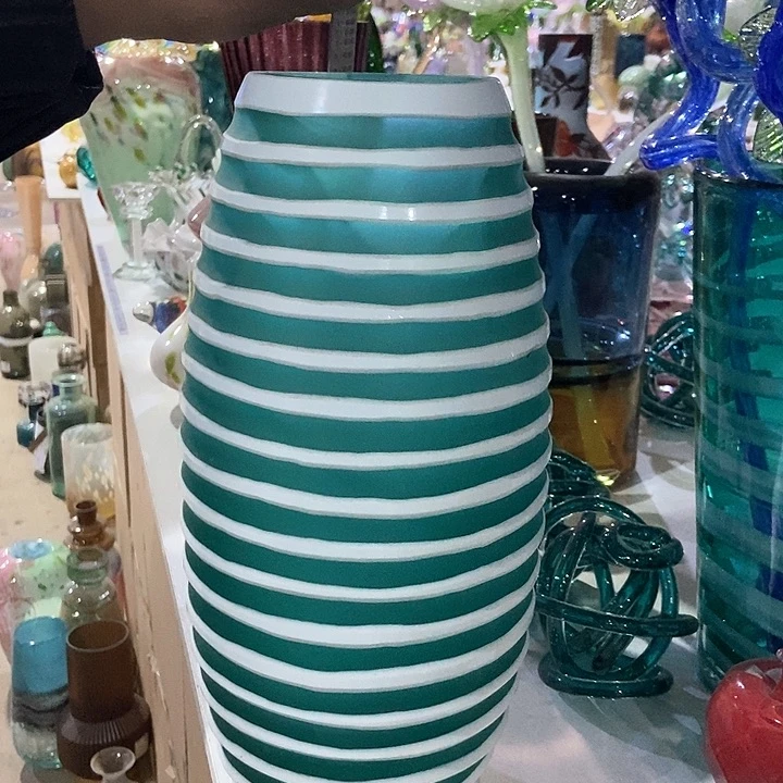 琉璃琉璃花瓶高37口9