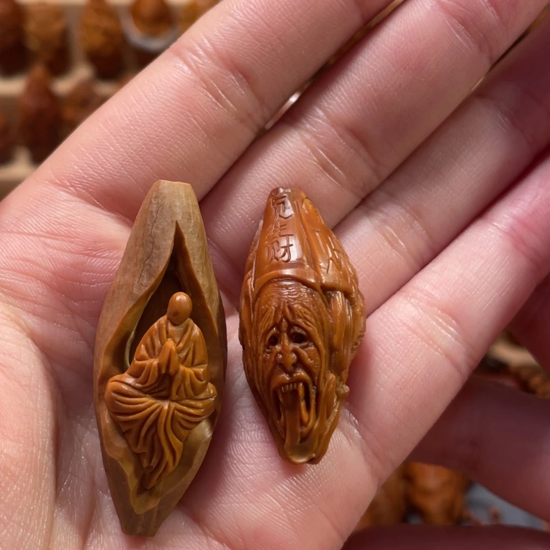 橄榄核手串/手链梁*胖原皮镂空无相➕ 黑白无常。瑶