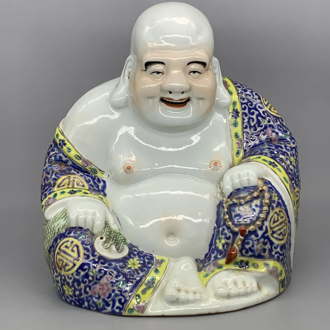 62510252*民国粉彩弥勒佛造像/瓷器六/江苏省文物总店/Y