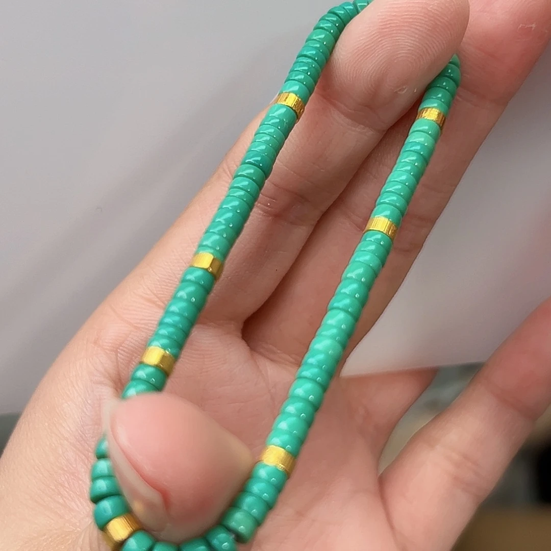 绿松石珠宝奇石18K金镶嵌