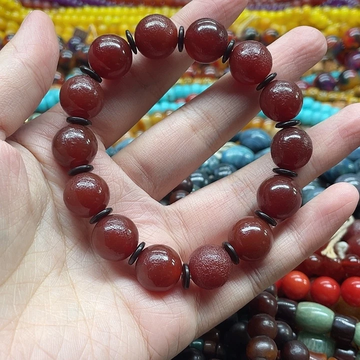 玛瑙/玉髓未镶嵌玛瑙项链。手链珠子