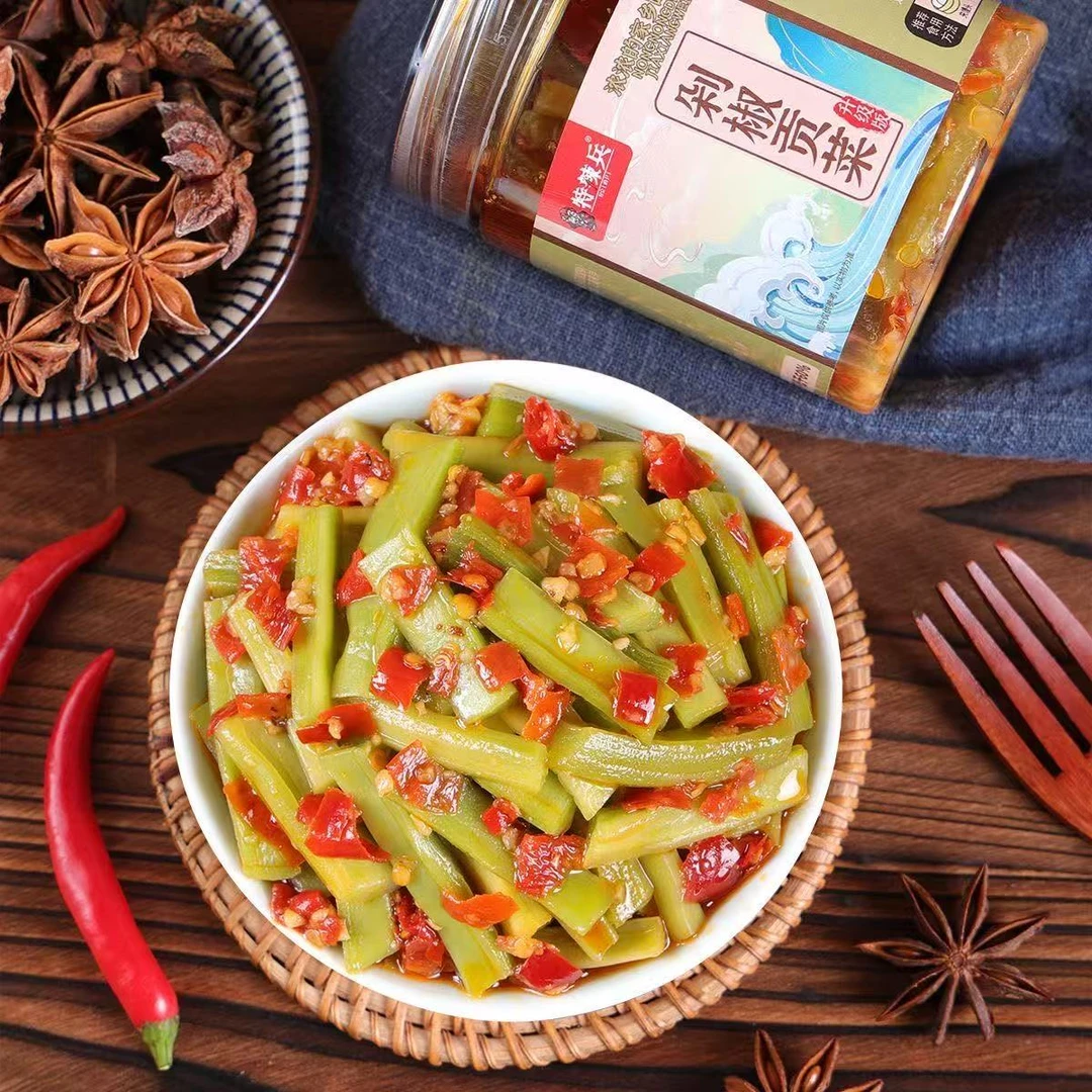 特辣兵剁椒贡菜280g/罐开味凉拌即食苔菜咸菜下饭菜