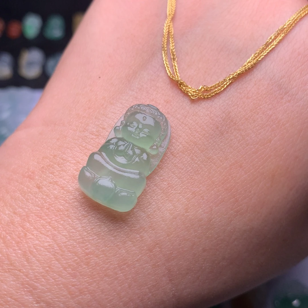 定制翡翠未镶嵌宝宝佛