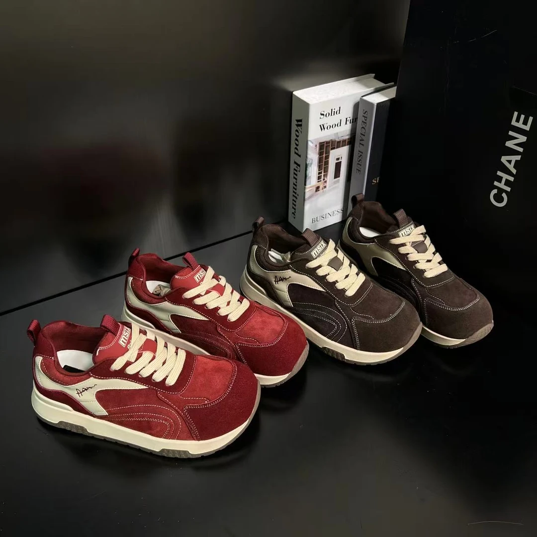 【甜心巧克力】丑萌大头娃娃德训鞋秋时尚潮流小众百搭女鞋25806