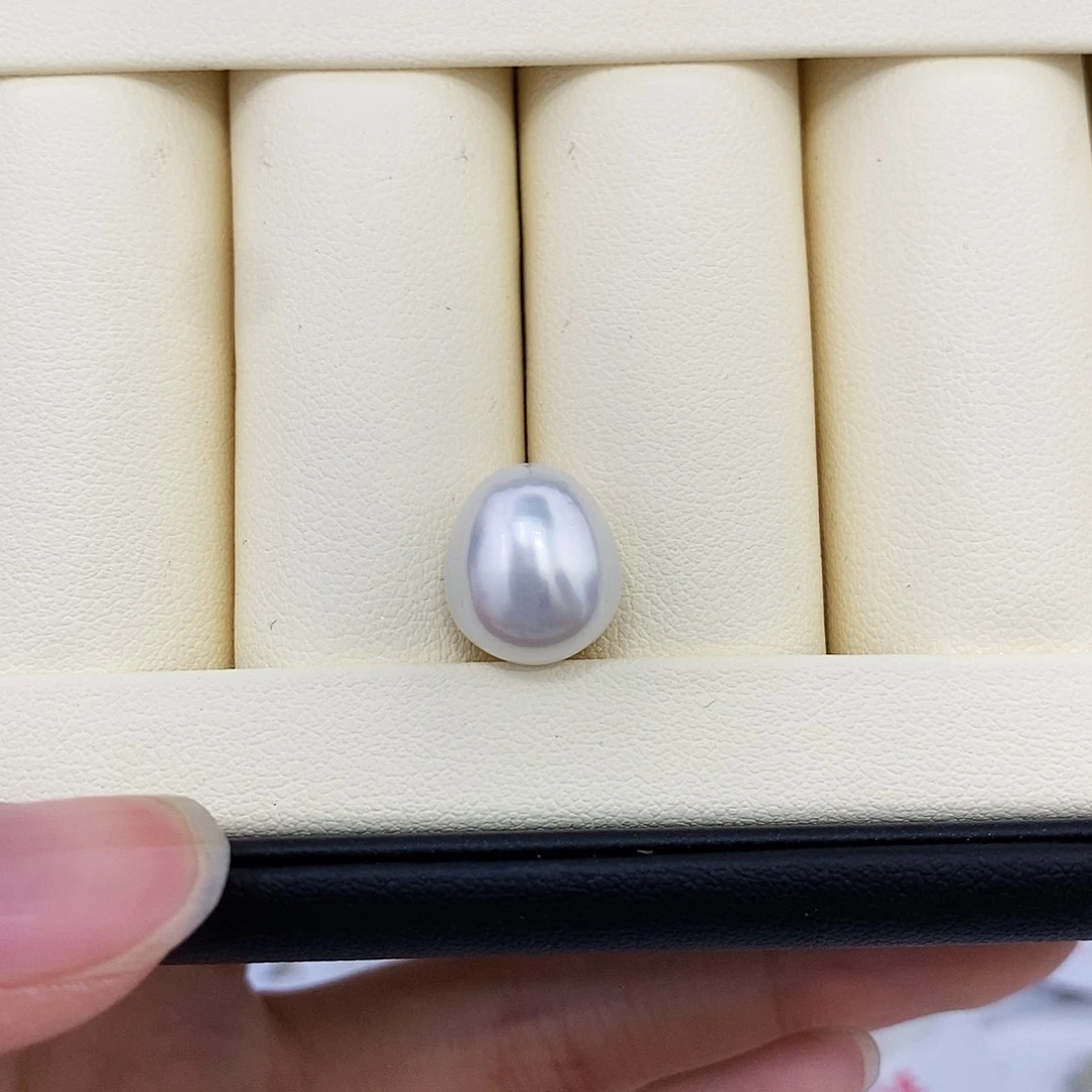 海水珍珠耳饰未镶嵌11mm澳白（无鉴赏）
