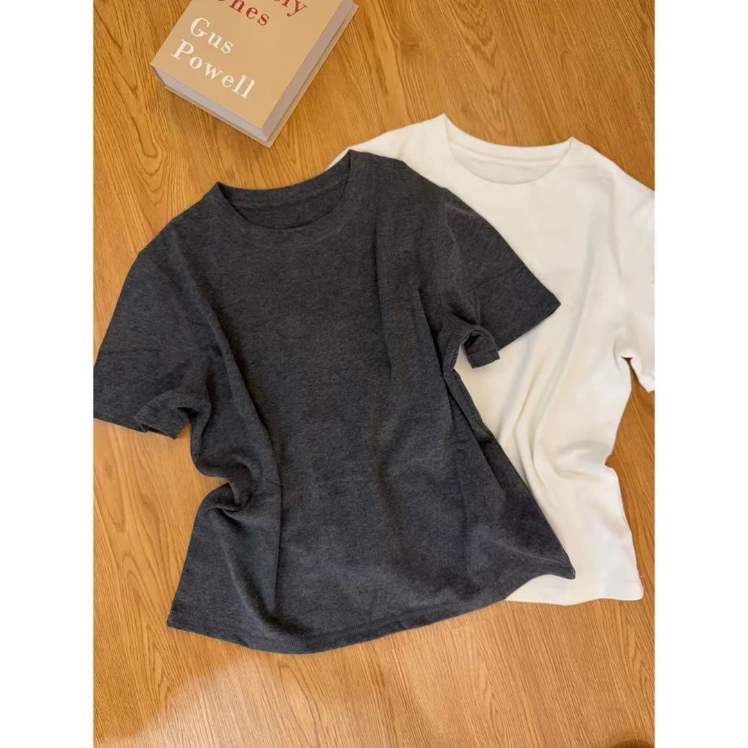 MMIAO;舒服磨毛正肩百搭上衣（衣长55左右）