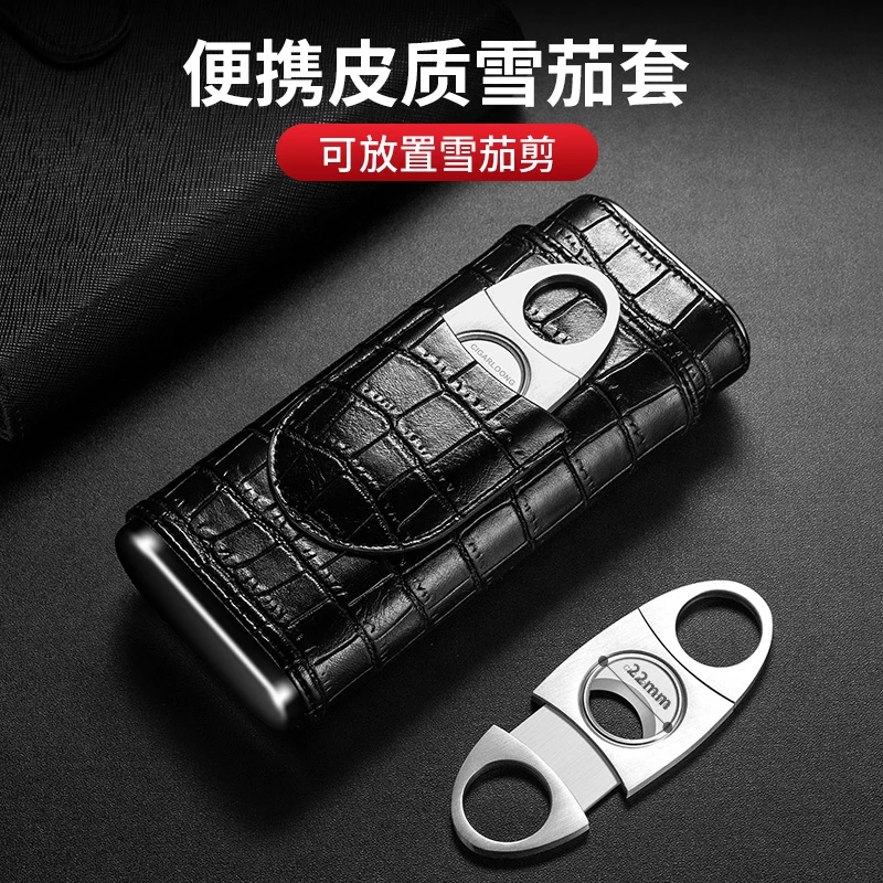 茄龙雪茄盒雪茄剪雪松木内衬保湿雪茄套收纳爆款2024新款CH-24FA