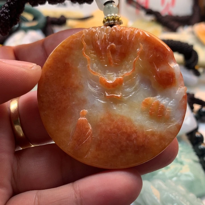翡翠未镶嵌颈饰保真天然a货翡翠