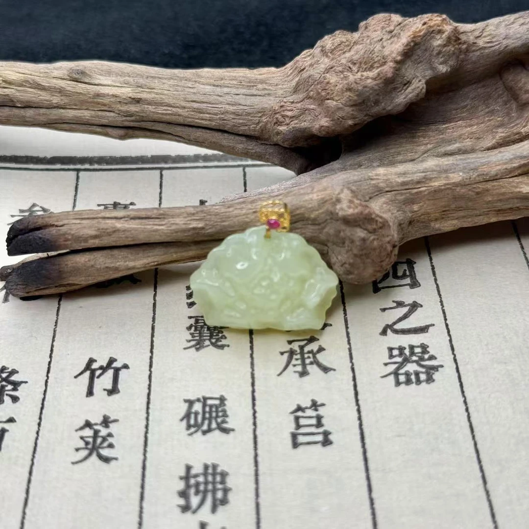 18k和田玉菱叶牡丹  ZSA116CFJ009
