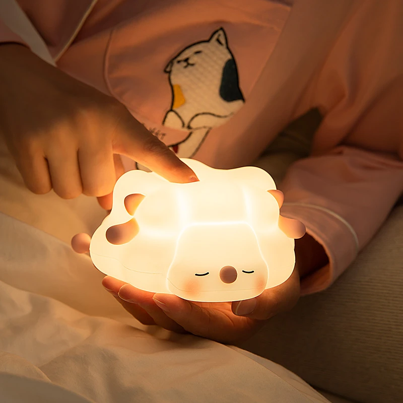 绵羊小夜灯硅胶拍拍灯送女生男生生日礼物卧室睡眠婴儿喂奶氛围灯