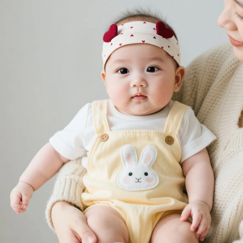 婴儿发带夏季纯棉宝宝护囟门帽子女童发饰男童胎帽儿童护头新生儿