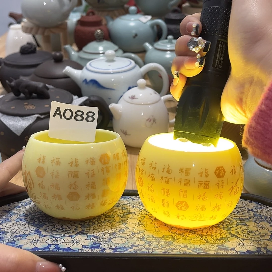 瓷片茶摆件工艺品摆件666