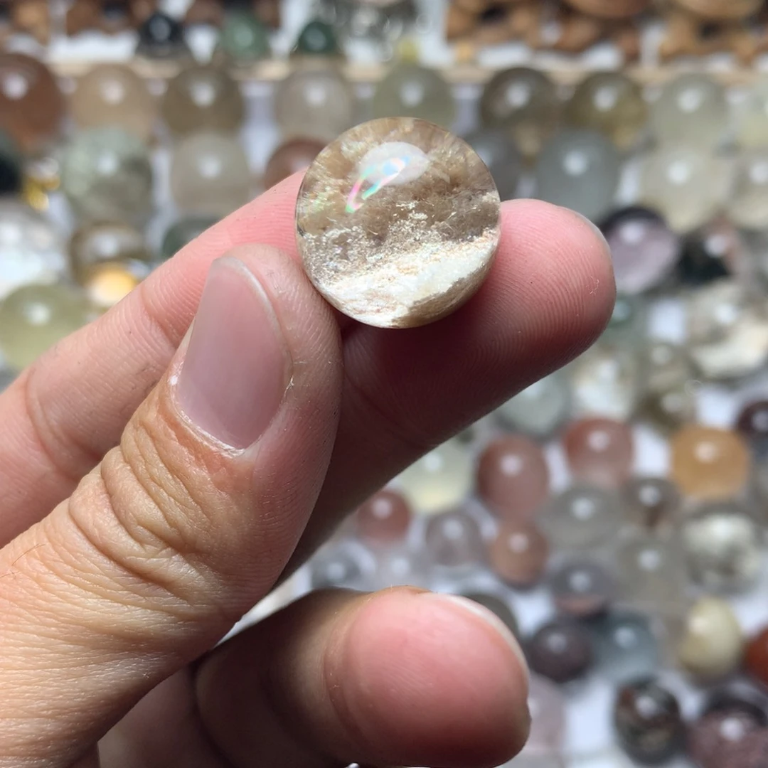 水晶珠宝半成品未镶嵌魔*白幽灵球