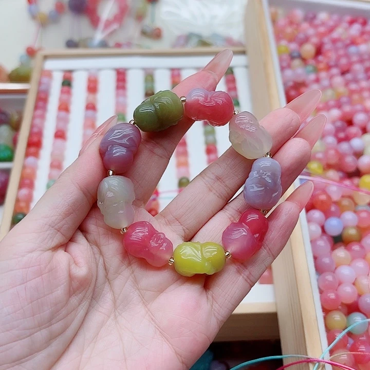 琪***儿玛瑙/玉髓未镶嵌手链盐源29