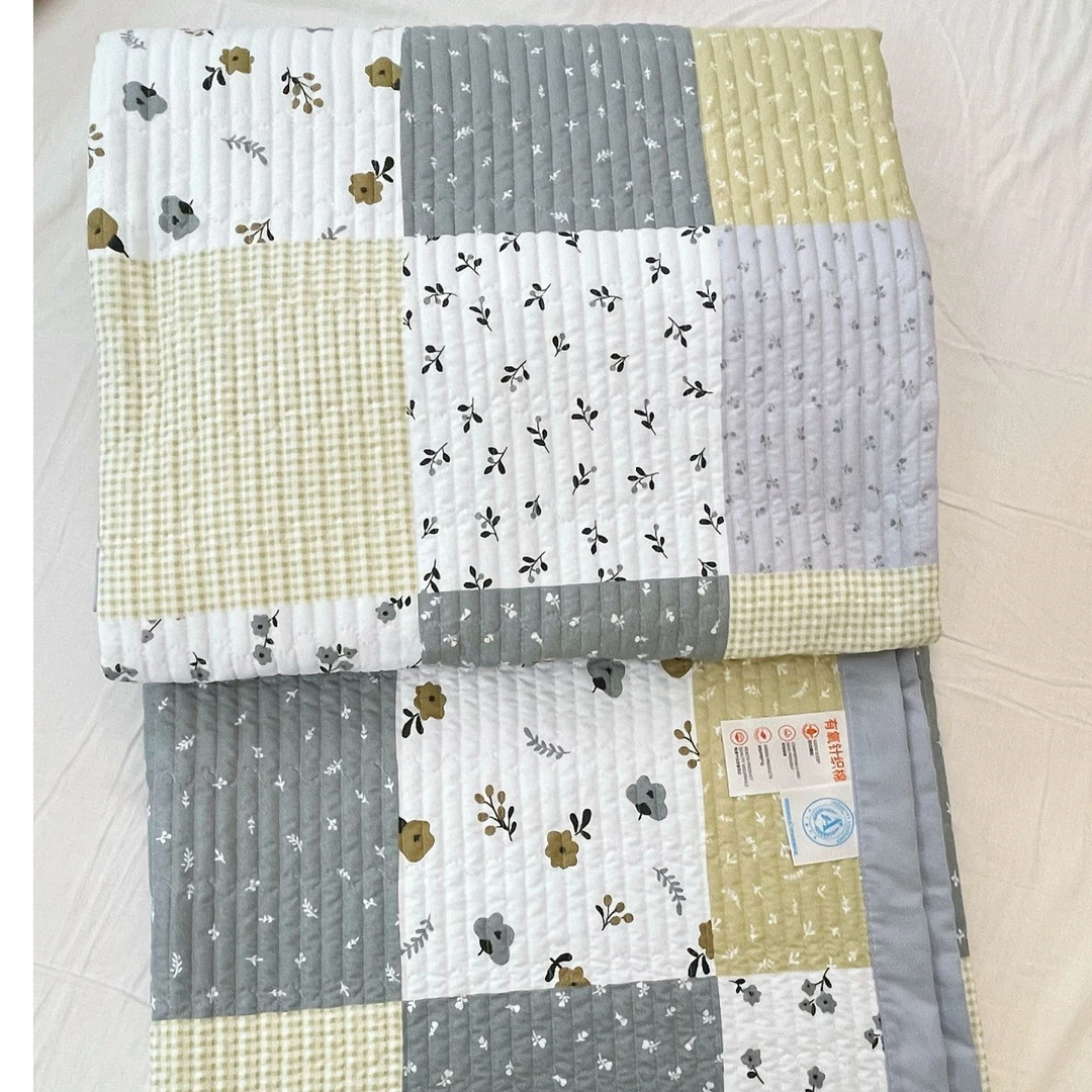 【青花瓷】200*230绗缝四季床盖床单三层夹棉防滑双面加厚