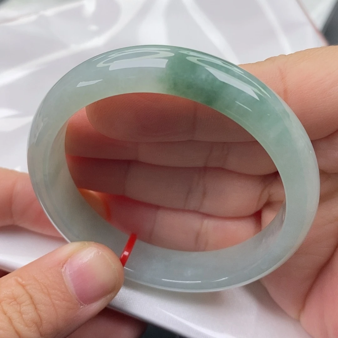 翡翠未镶嵌手镯53圈口