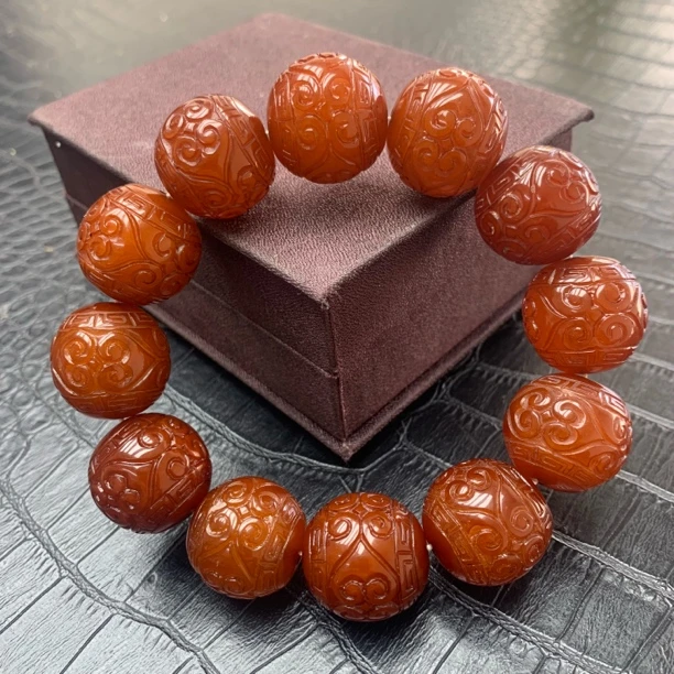 【镇店收藏 正品保障】 770精美橙黄花纹手链欧若风