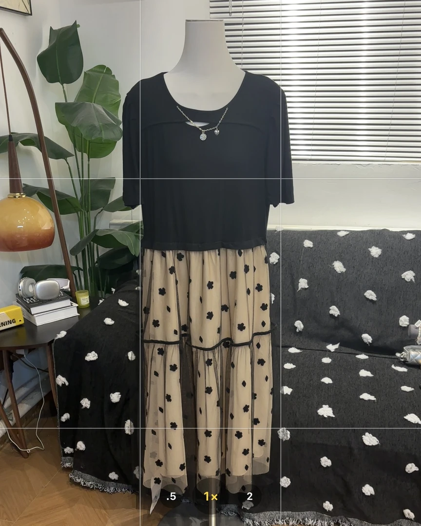 新疆包邮“星空市集”QZ991#衣长117 拼接连衣裙