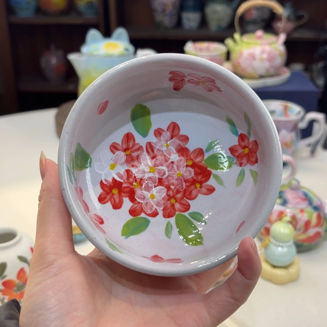 景德镇手绘高温釉下彩陶瓷茶具