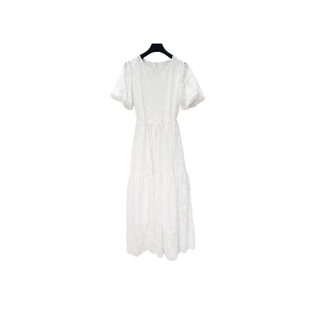 S·DEER【粉丝专享】显瘦气质白色轻奢时尚夏季法式连衣裙S252Z1260