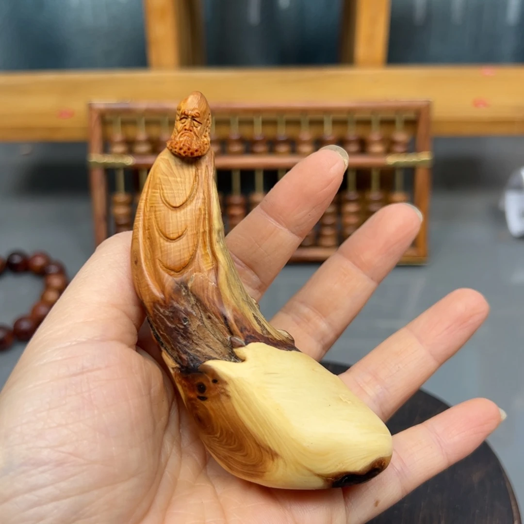 自***菲柏木崖柏木摆件手把件，