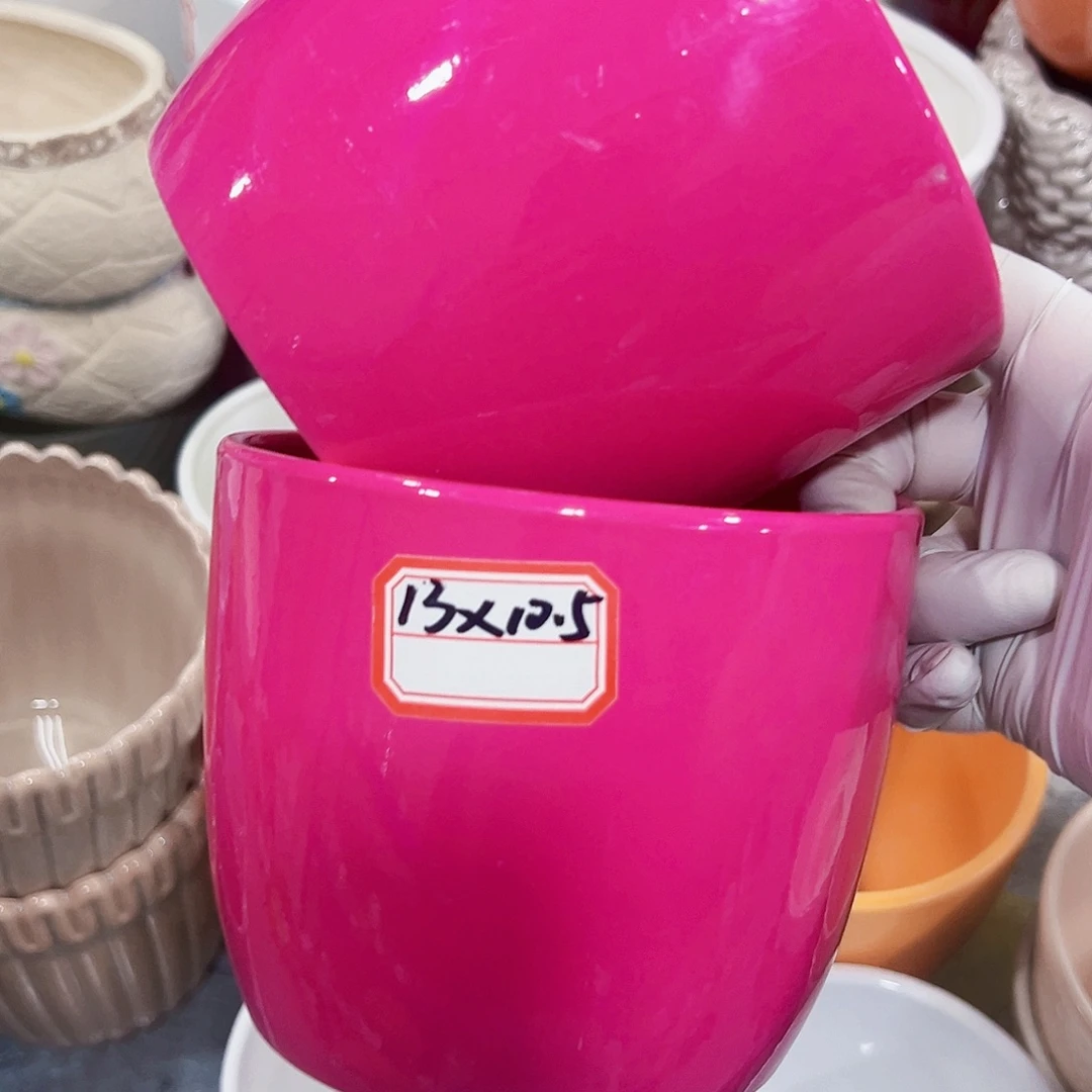 有孔，外贸尾单陶瓷花盆凑单10米包邮