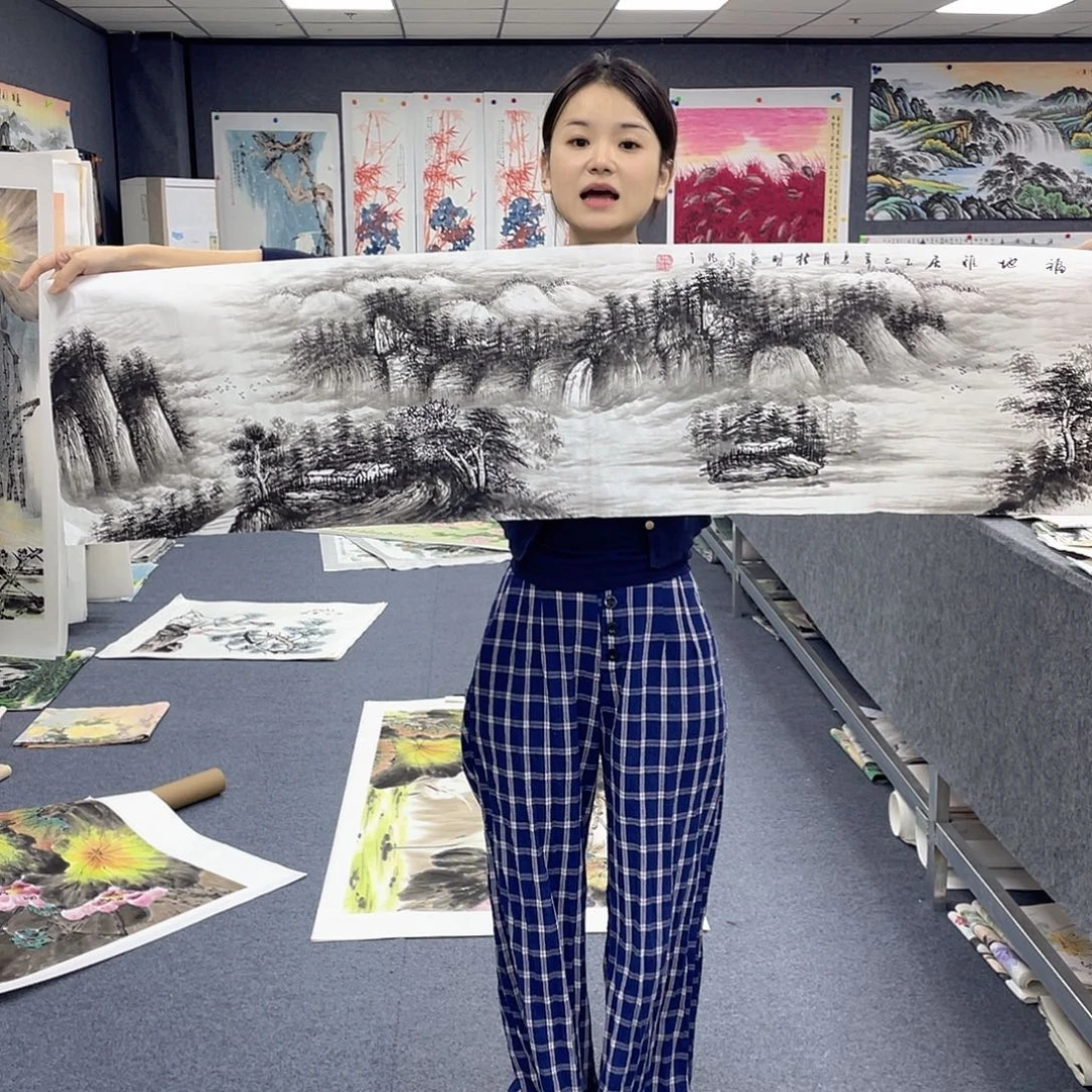 国画作品小姐姐放漏…