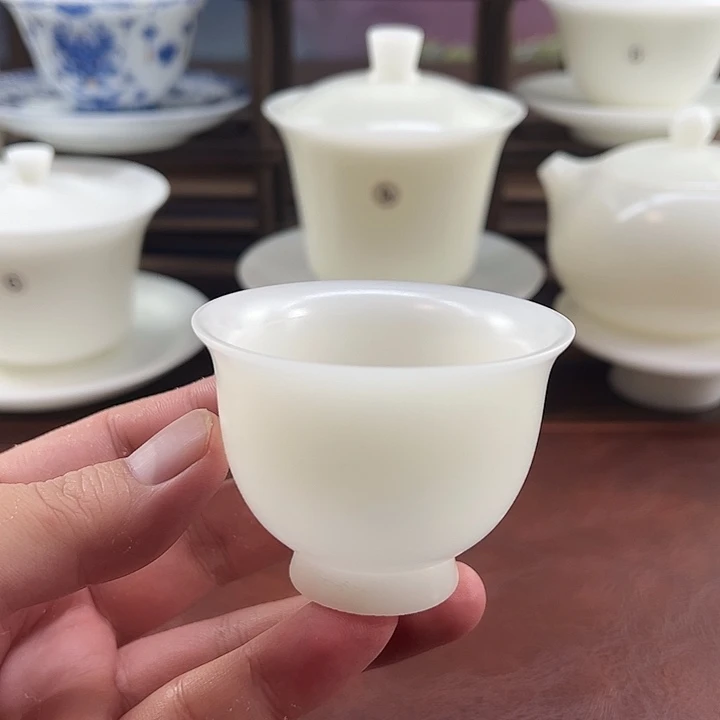 隐唐窑系列/精工璞玉素烧自生釉65ml反口杯