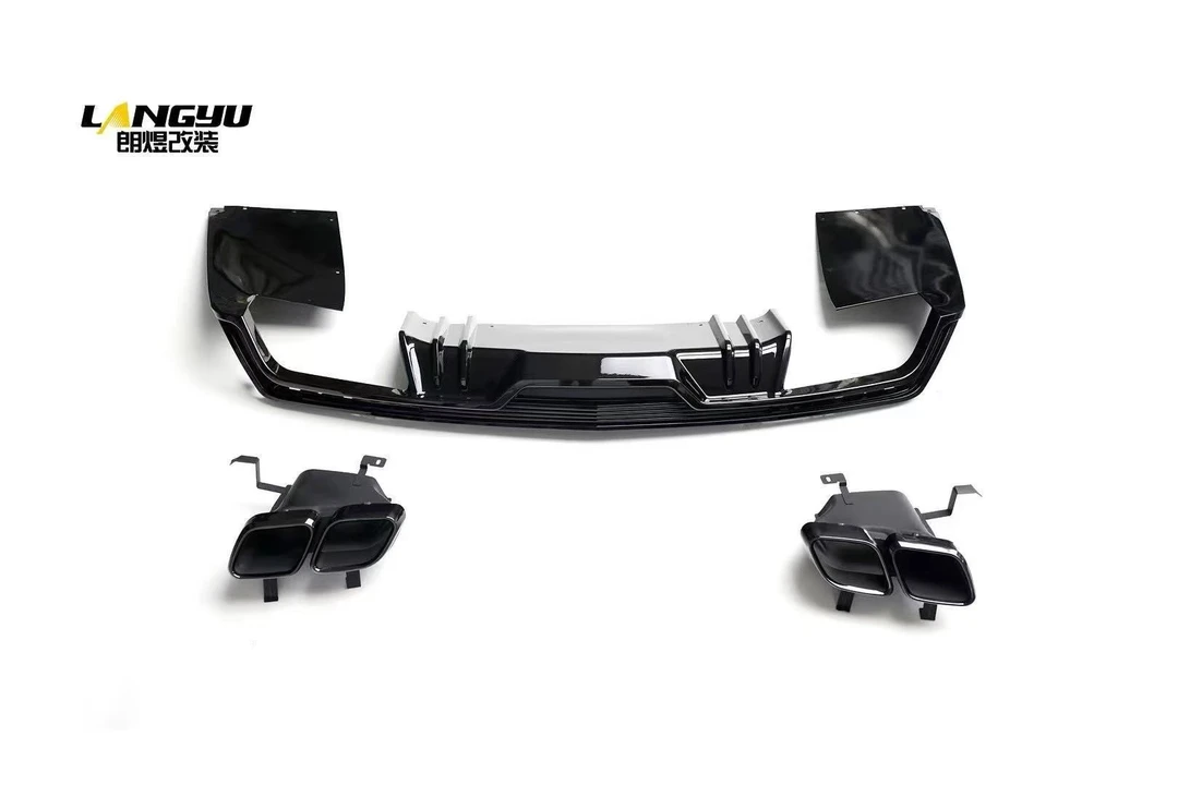 凯迪拉克ct5后唇黑翼后唇尾唇改装落地后杠尾唇盖拉多黑色装饰