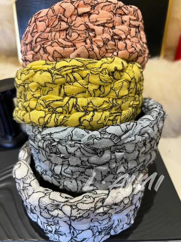 【L•AiMi】【透纱】宽版编织透纱 遮白发发箍发带发卡