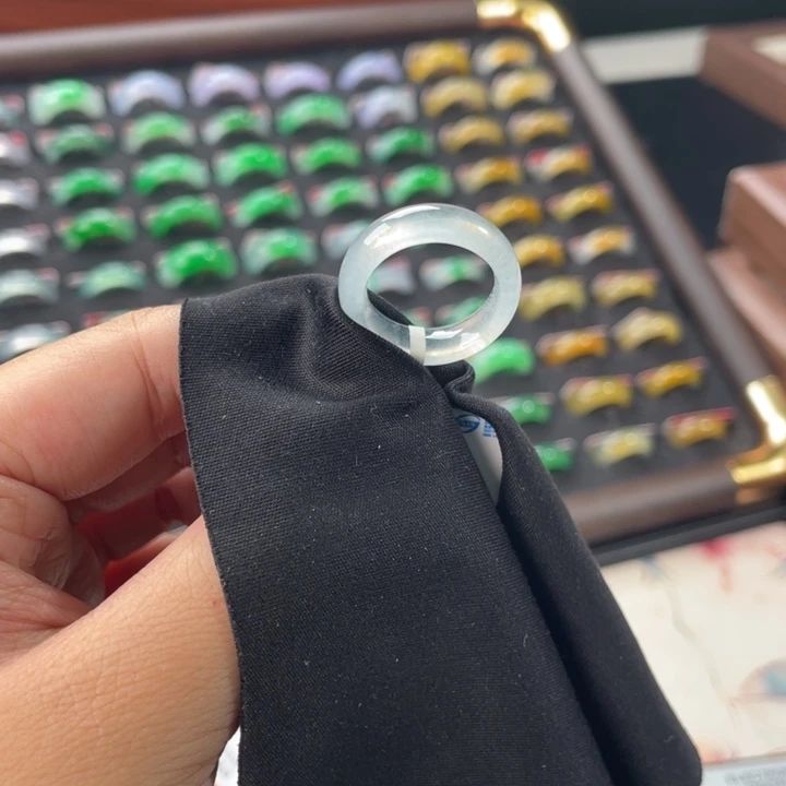 翡翠未镶嵌戒指天然翡翠A货-11圈