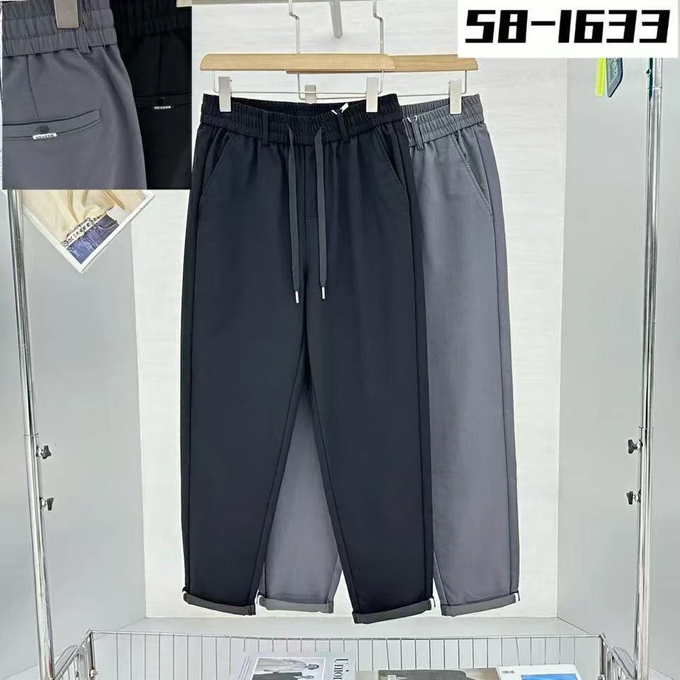 58-1633#【初秋款直筒】男初秋款高品质潮流时尚百搭宽松直筒休闲裤